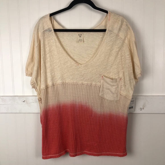 FREE PEOPLE Sundial Tee Perpetual Sunset NWT - Picture 2 of 7